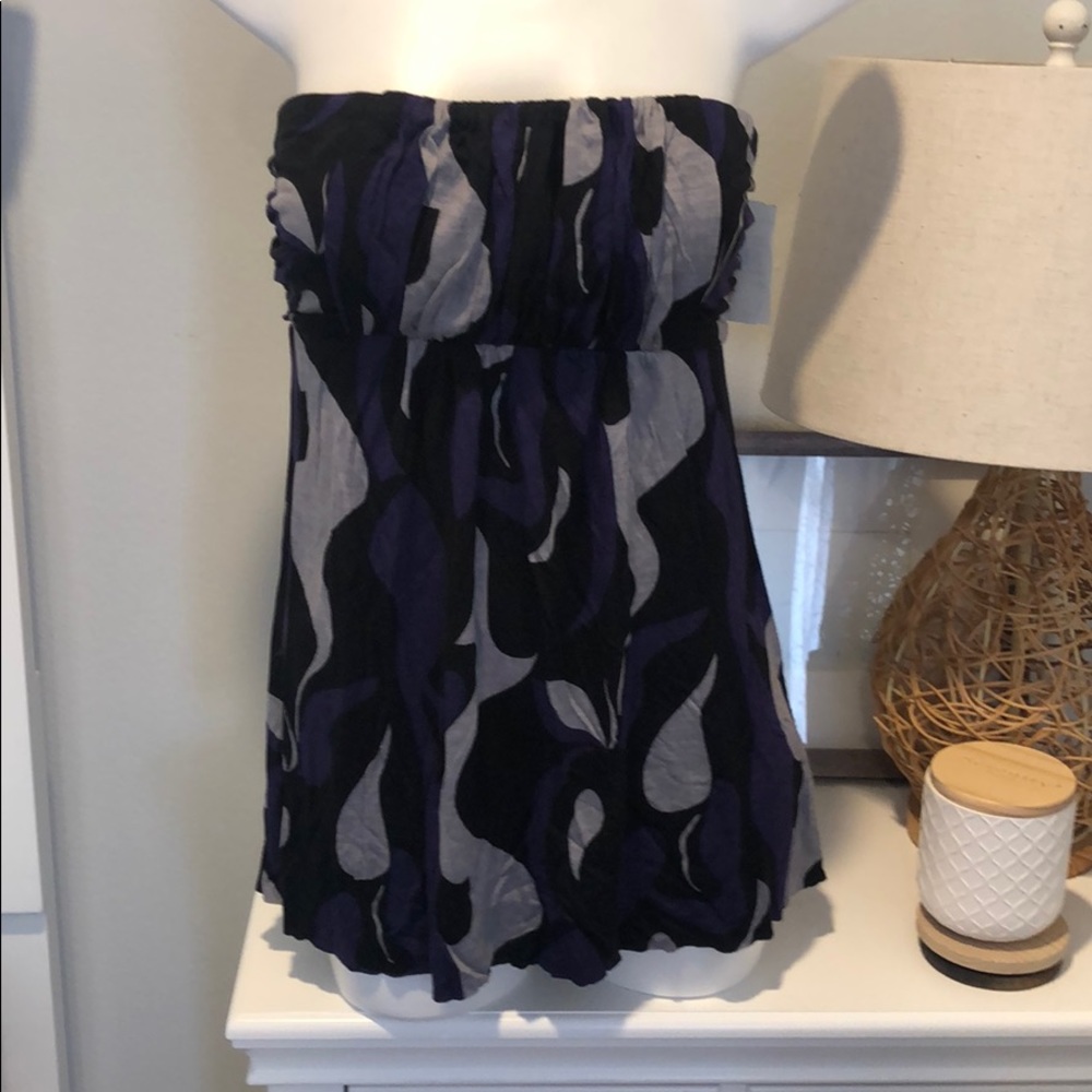 New Matty M strapless purple black grey fashiontop